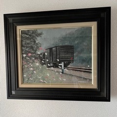 一枚の繪　 『貨車と秋桜』　山崎貴稔 作品　