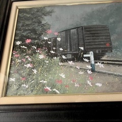 一枚の繪 『貨車と秋桜』 山崎貴稔 作品