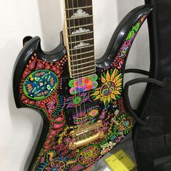FERNANDES エレキギター MG HIDE(ヒデ)モデル サイケデリックペイント ※中古Bランク