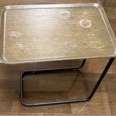 無印良品　MUJIサイドテーブル　スチールトレースタンド木製