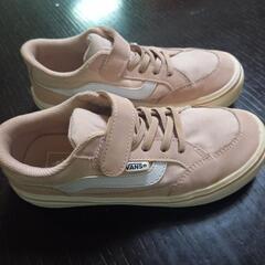 VANSシューズ、ピンク