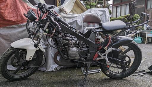 22日　日曜まで！　tzr50r 4eu　75cc 不動　　予備部品大量　欠品部品一部あり