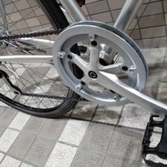 【お話中】試乗OK❗分解清掃済み❗美車 700C クロスバイク 6段変速シルバー🎵