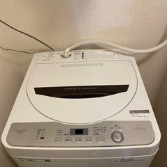 洗濯機 SHARP ES-GE4C 4.5kg 2018年製