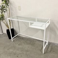  14345  IKEA ガラストップデスク　ラップトップデスク...