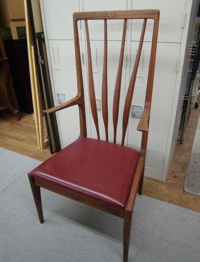 R449 国産 最高級 KOMA アーム付き デザイナー椅子、天然木、Used・美品