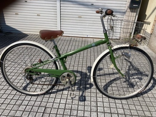 【27インチ自転車】6段変速　LEDオートライト付　前後タイヤ新品❗️若林自転車　膳所店　SALE中❗️