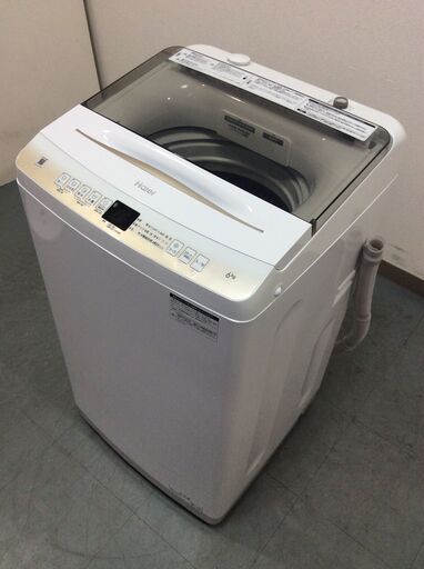 （11/6受渡済）YJT7648【Haier/ハイアール 6.0㎏洗濯機】極美品 2022年製 JW-U60HK 家電 洗濯 簡易乾燥付