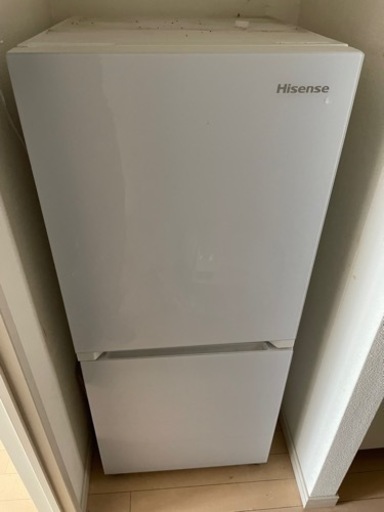 ハイセンス　2ドア冷凍冷蔵庫　ガラスホワイト　HR-G13A