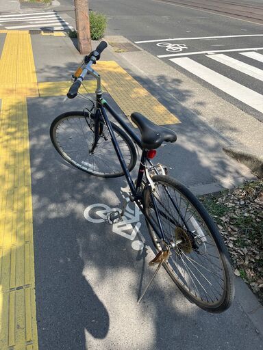 リサイクルショップどりーむ鹿大前店】No.1106 クロスバイク ネイビー