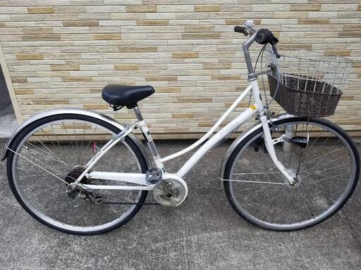 中古自転車 シティサイクル6速変速  27インチ 軽整備済み 防犯登録 町田市 相模原市 013MM