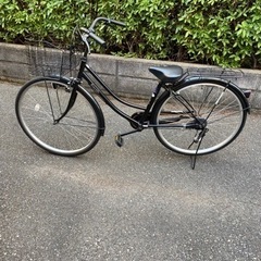 自転車　黒　自転車　軽快車　27型