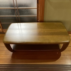 カリモク　テーブル　机　座卓　天然木　ローテーブル