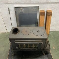 薪ストーブ 暖炉 鉄鋳物製 昭和レトロ アンティーク ヴィンテージ