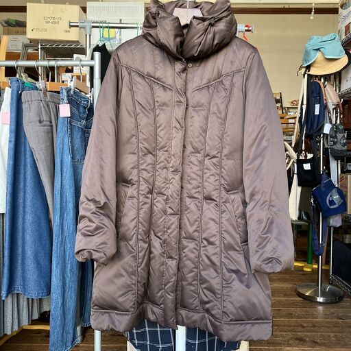 寛斎、KANSAIBISキルティングジャケット 11号 温う グレー