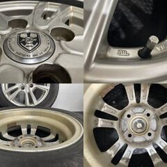 【DUNLOP ENASAVE EC300+ 155/65R14】夏タイヤ【Weds JOKER ウェッズ 14インチ 4.5J4HPCD100+45】タント スペーシア等　(MTA521) 