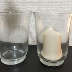 女性限定　（2個セット）IKEAの花瓶/ランタン, クリアガラス...