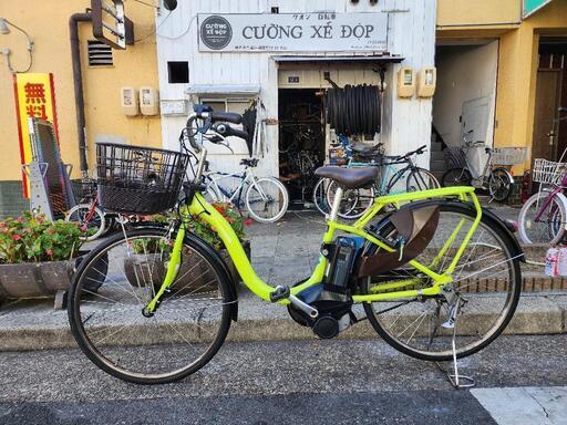 電動自転車　ヤマハ　ＰＡＳ　２６インチ　１２．８ＡＨ　４点　（７５％−１００％）充電器　付き　３変速　配達可能