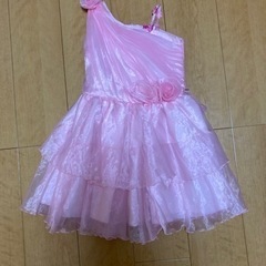 女の子　ドレス　120cm ピンク　ワンショルダー