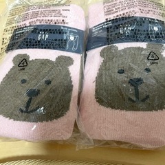 【新品】babyGAP くまさんニットタイツ ピンク 0-12m...