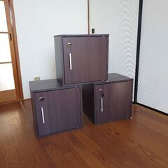 【中古品】鍵付きBOX　鍵付き収納　カラーBOX