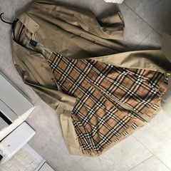 ♪バーバリー♪定番ライナー付きトレンチコートXL