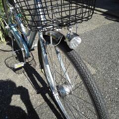 中古自転車2759 前後タイヤ 26インチ 3段ギヤ LEDオートライト