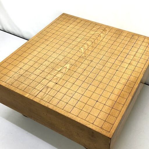 ss5634　足付き碁盤　3寸　高さ21cm　19路盤　木製　脚付　足つき　レトロ　囲碁　ボードゲーム