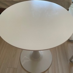 ダイニングテーブル 丸テーブル 幅60cm (ホワイト) 