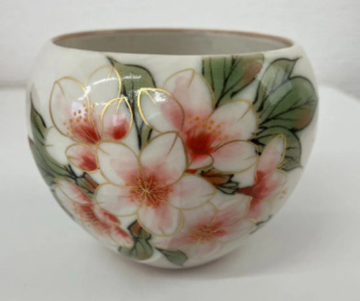【完売】【新品未使用】清水焼　土渕陶葊作　花揃え　桜　湯呑み　高級