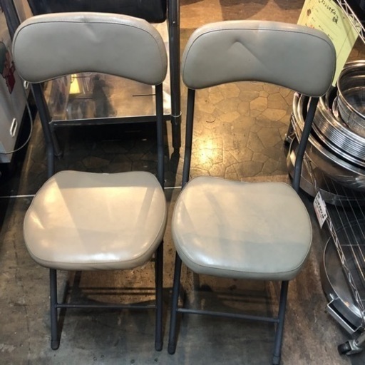 昭和レトロポップ　パイプ椅子６脚セット