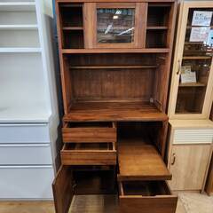 【愛品倶楽部柏店】@Cbi 2枚スライド扉 キッチンボード チーク無垢材 ACK719KA