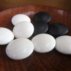 囲碁 蛤碁石 那智黒 けやき碁笥 桐製共箱あり 欅 碁石セット 札幌市北