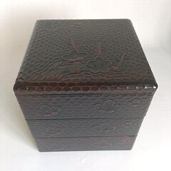 鎌倉彫重箱　お重　三段重　漆器