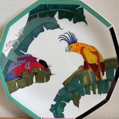 レトロ 絵皿  楽園 鳥🦜