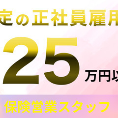 【月給25万〜】保険代理店で未経験からキャリアアップ可能！