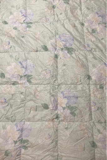 決まりました⭐︎シングル羽毛肌掛け布団（花柄）フランスベッド製