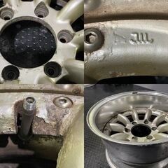 旧車ホイール デセム10 社外ホイール 15インチ 4本 8.5J6HPCD139.7-34 深