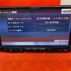 KENWOOD 上級ナビ　MDV-535DT フルセグTV 新品バックカメラ付き　す05