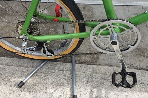 新車並み！美車【SILK(シルク)ミニベロ】フレーム再塗装後未使用。ほぼ