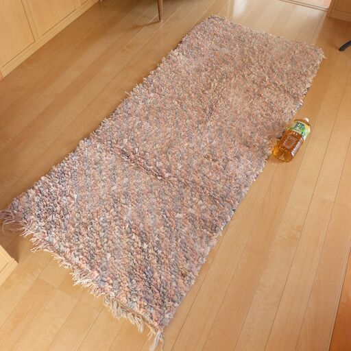 CIBONE シボネ ハーフサイズ ラグカーペット 手織り ハンドメイド 215cm x 90cm 長方形