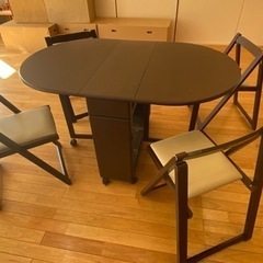 折りたたみテーブル&椅子4脚セット
