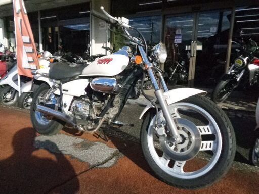 NO.4800　マグナ５０ （ＭＡＧＮＡ）　４サイクル　クラッチ付き４速ミッション　スラッシュカットマフラー　ホワイト＆ブラックライン　☆彡