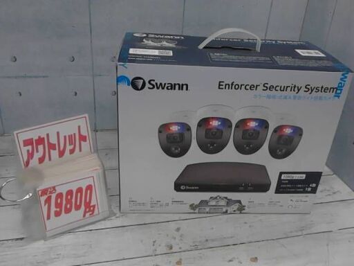 32747　Swann 4CH 1080 DVRシステム 1TB ドーム型 カメラ4台