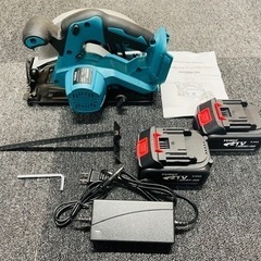 マルノコ 6.0大容量 バッテリー付き 充電式 鋸刃径185mm 切込6.5cm 丸鋸 コードレス ブラシレスモーター マキタ18v バッテリー互換- 