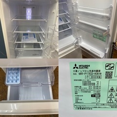 ⭐期間限定の特別値下げ！！I349 🌈 ジモティー限定価格！ MITSUBISHI 冷蔵庫 (168L) 2ドア ⭐動作確認済 ⭐クリーニング済