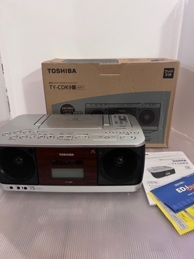 【超美品】toshiba　TY-CDK9　CDラジオカセットレコーダー  木目