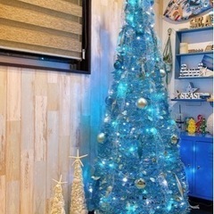 MrMax☆フォールディングクリスマスツリー☆150cmブルー系...