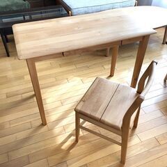 ISSEIKI KIDS ERIS KIDS 100 DESK tiny2 チェア 天然杢 アルダー材 