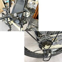 20インチ 折りたたみ自転車  MF208 折畳セミファット20 ６段 リアサス 鍵 ライト付き  サンドベージュ 札幌市手稲区